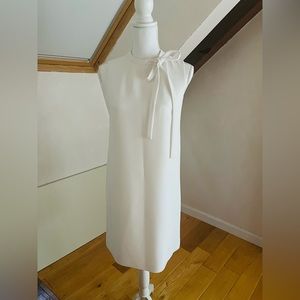 💜SOLD💜Theory White Crepe Sleeveless Dress